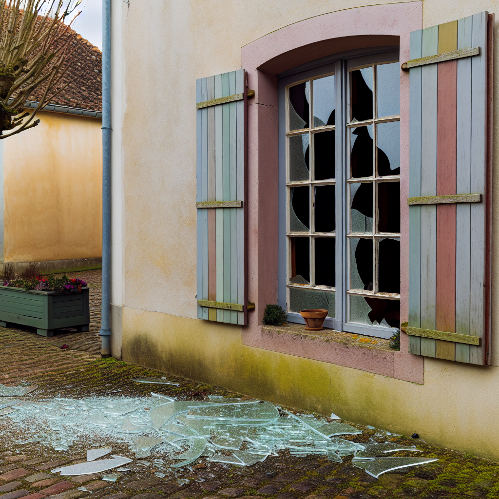 Vitre cassée Jargeau