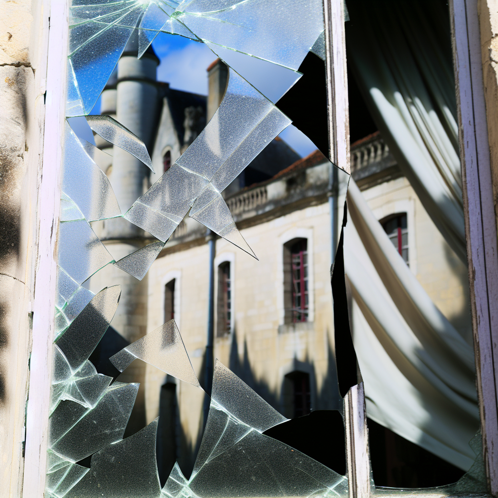 Vitre cassée Sully-sur-Loire